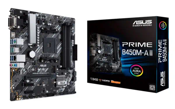 ASUS PRIME B450M-A II AMD B450 Emplacement AM4 micro ATX - Asus - Carte mère - visuel 1