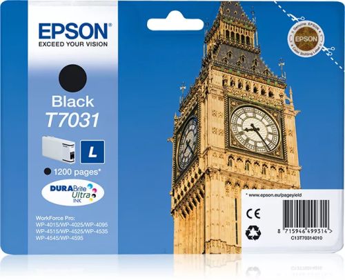Vente Cartouches d'encre EPSON T7031 cartouche de encre noir capacité standard 24ml 1.200 sur hello RSE