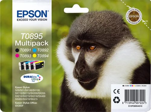 Vente Cartouches d'encre EPSON T0895 cartouche d encre noir et tricolore capacité standard sur hello RSE