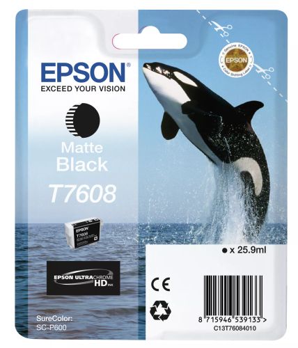 Revendeur officiel Cartouches d'encre Epson T7608 Noir mat