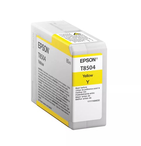 Vente Cartouches d'encre EPSON Singlepack Yellow T850400 UltraChrome HD ink 80ml
