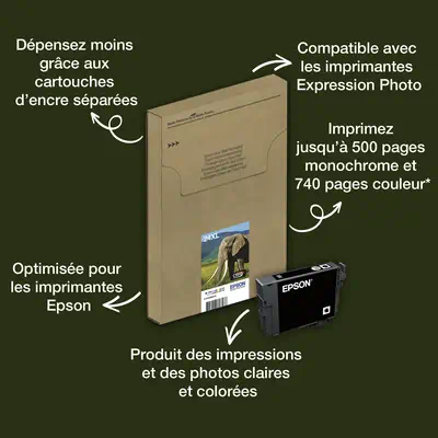 Encre EasyMail Claria Photo HD multipack 6 couleurs Éléphant 24XL - Epson - Cartouches d'encre - visuel 4