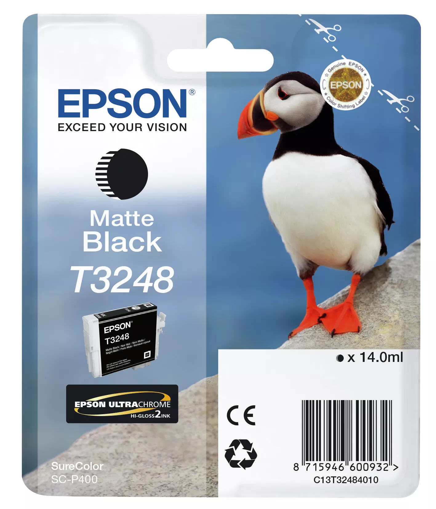 Revendeur officiel EPSON Cartouche T3248 - Noir Mat 650 pages