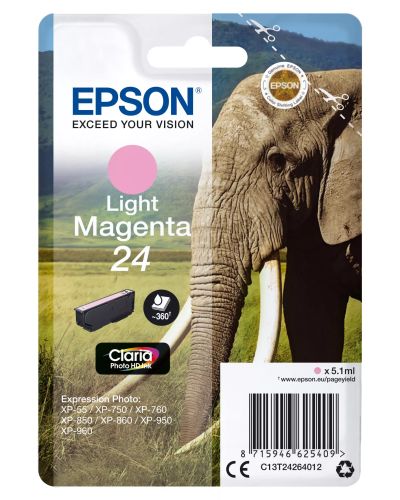 Achat EPSON 24 cartouche d encre magenta clair capacité standard 5.1ml 360 - 8715946625409