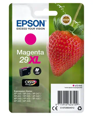 Cartouche "Fraise" 29XL - Encre Claria Home M Epson - visuel 1 - hello RSE - Emballage EasyMail Epson d'origine