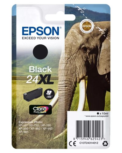 Achat EPSON 24XL cartouche dencre noir haute capacité 10ml 500 pages 1-pack - 8715946625423