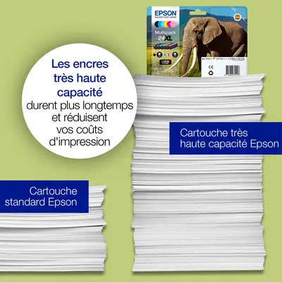 Encre noire Claria Photo HD Éléphant 24XL - Epson - Cartouches d'encre - visuel 4