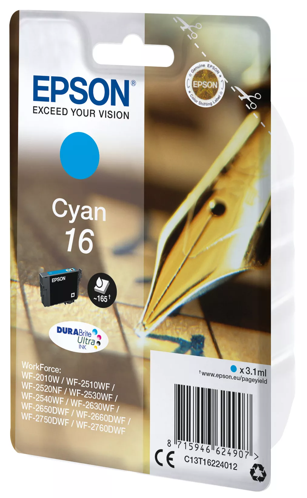 Vente EPSON 16 cartouche dencre cyan capacité standard 3.1ml Epson au meilleur prix - visuel 2