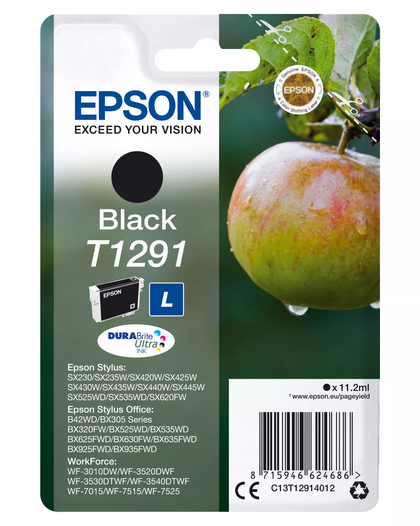 Achat EPSON T1291 cartouche d encre noir haute capacité 11.2ml 1 sur hello RSE