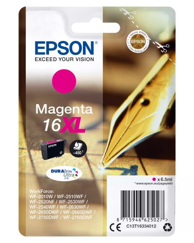 Revendeur officiel Cartouches d'encre EPSON 16XL cartouche dencre magenta haute capacité 6.5ml