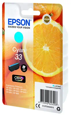 Epson Oranges Cartouche " " - Encre Claria Epson - visuel 1 - hello RSE - Les encres Epson sont optimisées pour les imprimantes Epson