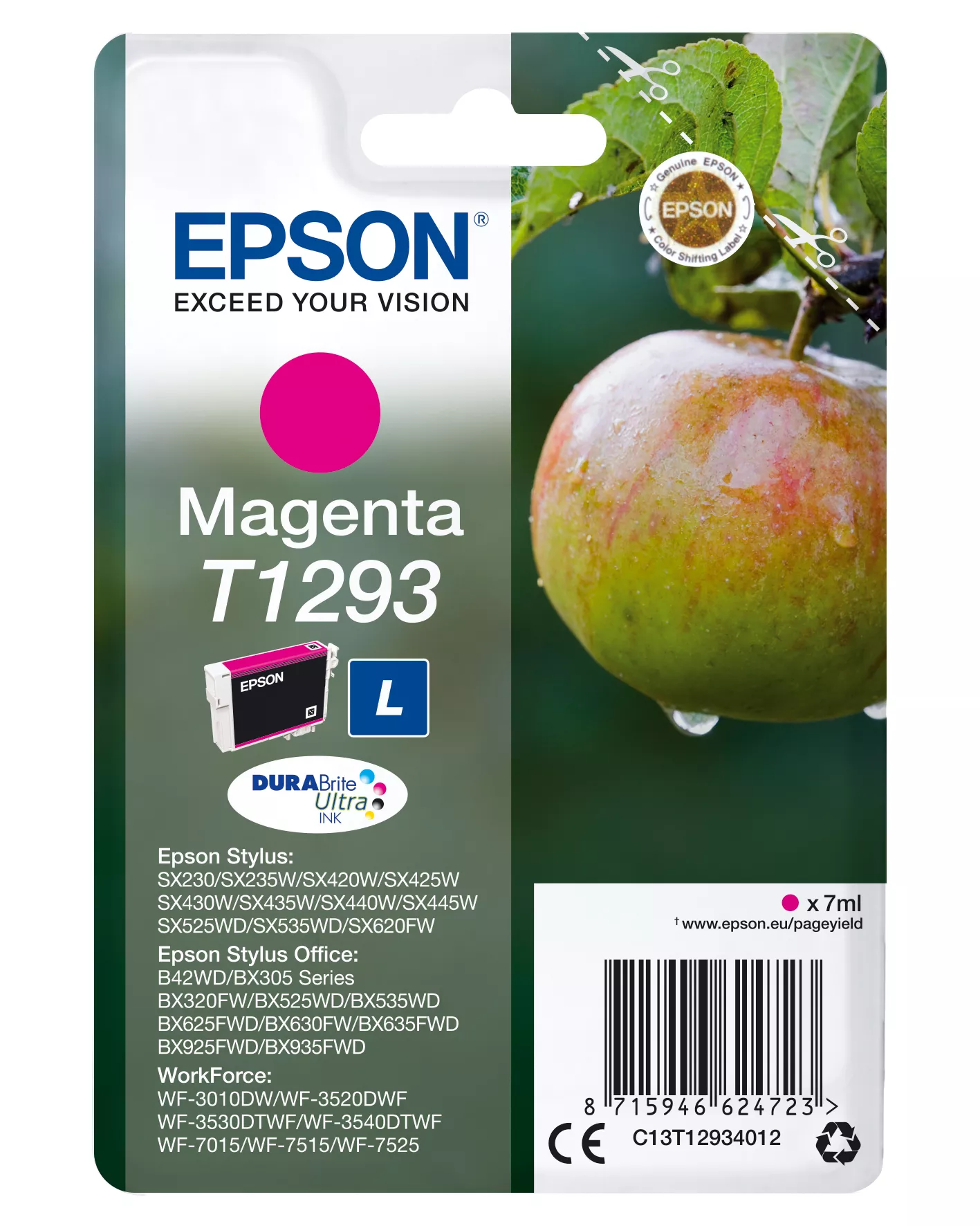 Achat Epson Apple Cartouche "Pomme" - Encre DURABrite Ultra M - 8715946624730