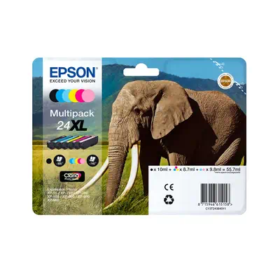 Epson Elephant Encre cyan Claria Photo HD Éléphant 24 - Cartouches d'encre - visuel 1