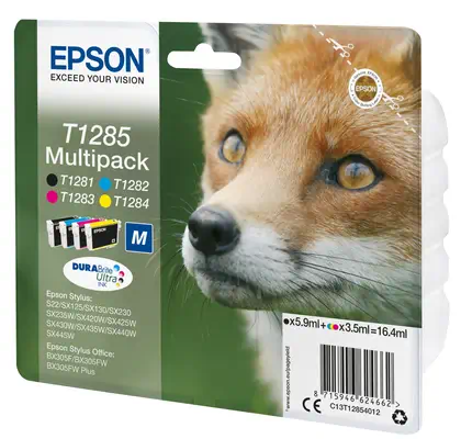 Multipack "Renard" (T1285) - Encre DURABrite Ultra N, Epson - visuel 1 - hello RSE - Faites des économies avec les cartouches d'encre séparées