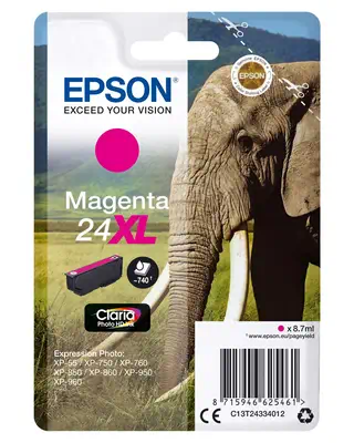 Achat EPSON 24XL cartouche dencre magenta haute capacité 8.7ml - 8715946625461