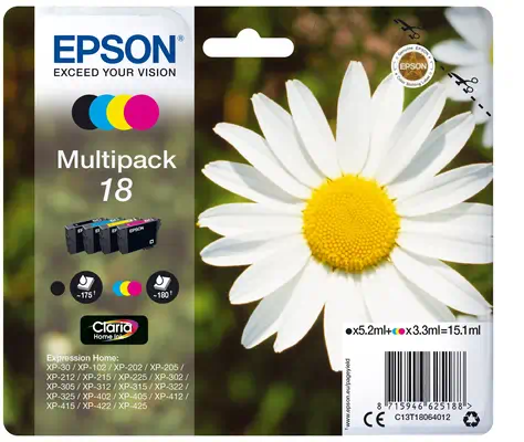 Achat EPSON 18 cartouche d encre noir et tricolore capacité - 8715946625188