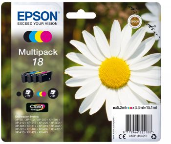 Achat EPSON 18 cartouche d encre noir et tricolore capacité standard 15.1ml et autres produits de la marque Epson