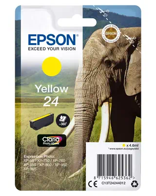 Achat EPSON 24 cartouche d encre jaune capacité standard 4.6ml - 8715946625362