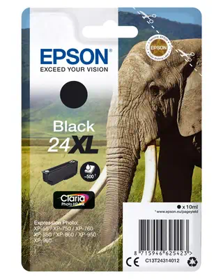 Achat EPSON 24XL cartouche dencre noir haute capacité 10ml 500 - 8715946625430