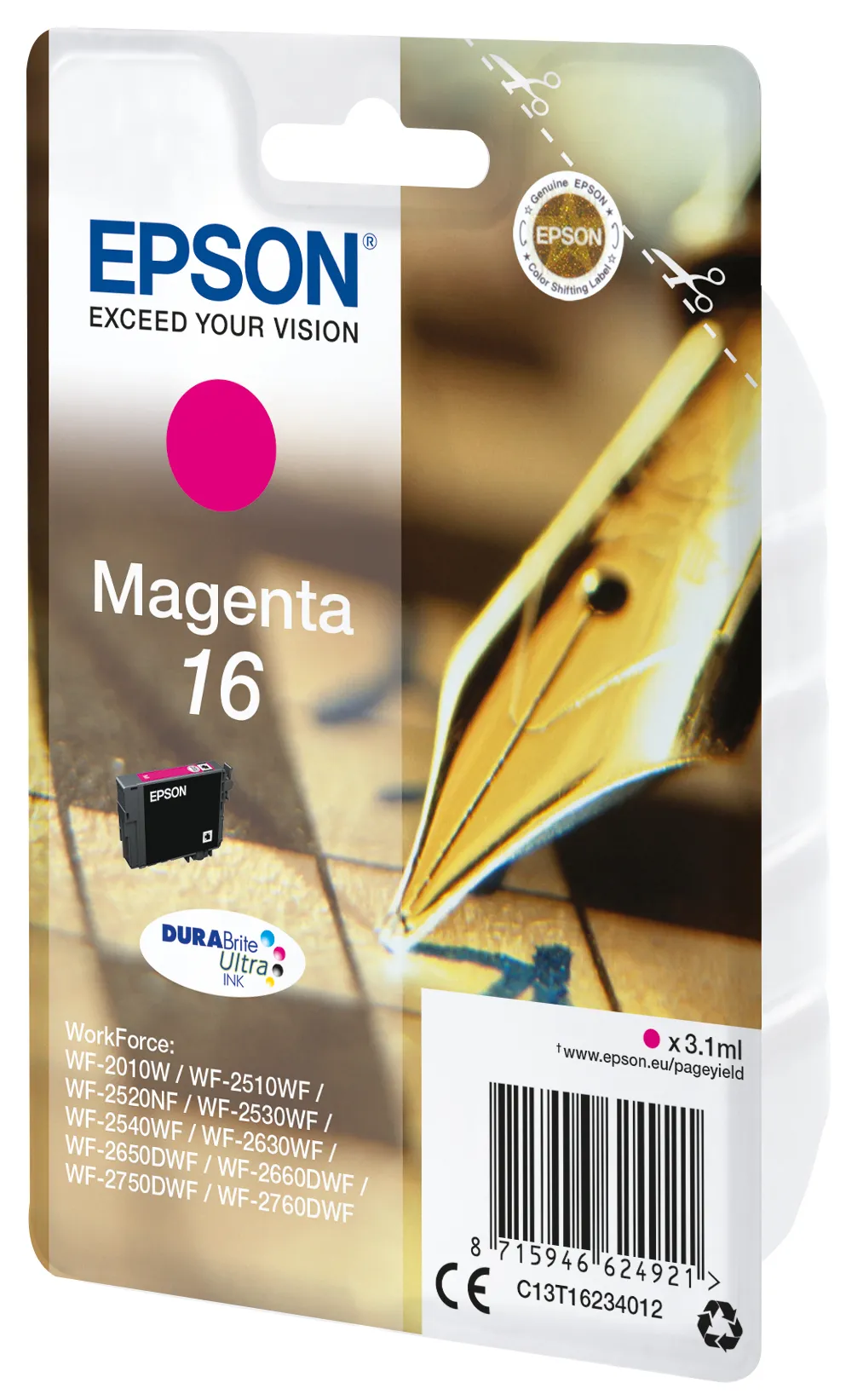 Vente EPSON 16 cartouche encre magenta capacité standard 3.1ml Epson au meilleur prix - visuel 4
