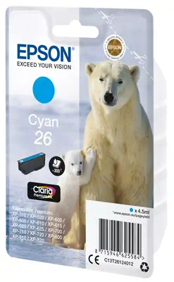 Vente EPSON 26 cartouche encre cyan capacité standard 4.5ml Epson au meilleur prix - visuel 2