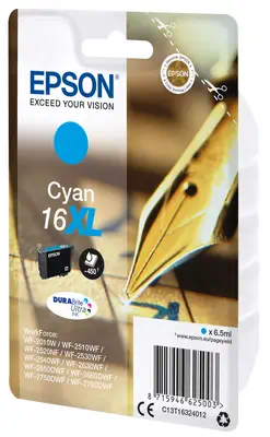 Cartouche "Stylo à plume" 16XL - Encre DURABrite Epson - visuel 1 - hello RSE - Économisez jusqu'à 30 % d'encre grâce aux cartouches d'encre séparées Epson