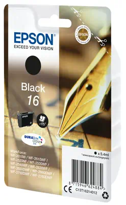 Cartouche "Stylo à plume"16 - Encre DURABrite Ultra Epson - visuel 1 - hello RSE - Économisez jusqu'à 30 % d'encre grâce aux cartouches d'encre séparées Epson