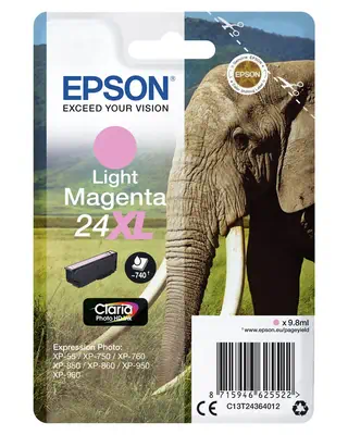 EPSON 1LB 24XL ink cartridge light magenta high Epson - visuel 1 - hello RSE - Réduisez vos coûts d'impression avec les cartouches d'encre haute capacité