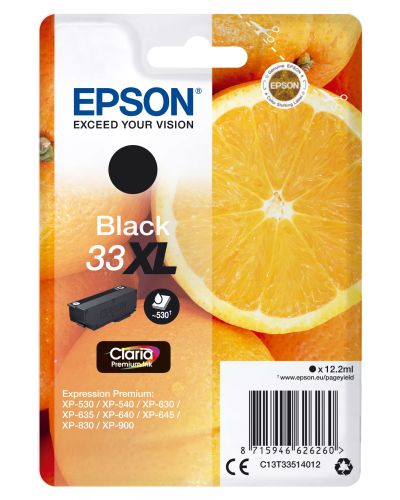 Vente Cartouches d'encre EPSON 33XL Cartouche encre Oranges Claria Premium Noir