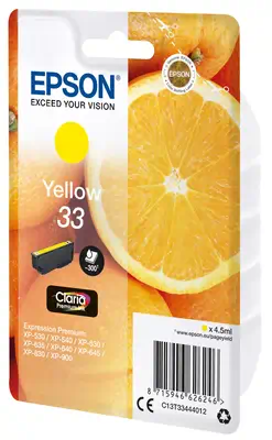 EPSON 3LB Cartouche Oranges Ink Claria Premium Yellow Epson - visuel 1 - hello RSE - Grâce aux cartouches d'encre séparées Epson