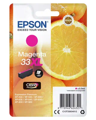 EPSON 1LB 33XL Ink Magenta Claria Premium Singlepack Epson - visuel 1 - hello RSE - Réduisez vos coûts d'impression avec les cartouches d'encre haute capacité
