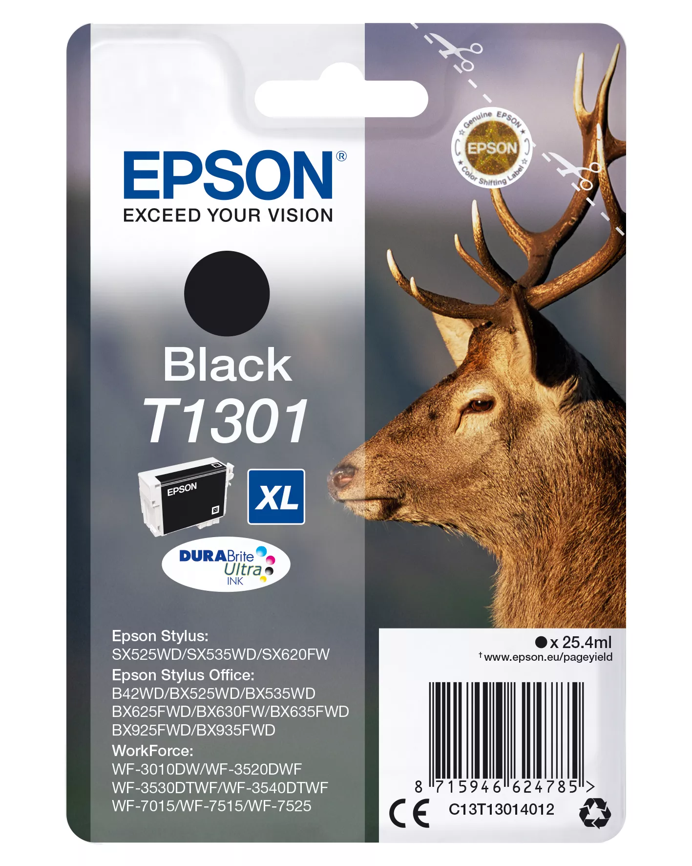 Achat EPSON T1301 cartouche dencre noir très haute capacité v 1 au meilleur prix