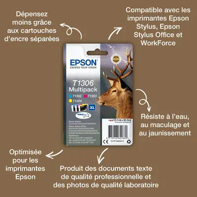 Epson Stag Encre noire DURABrite Ultra Cerf T1301 - Cartouches d'encre - visuel 3