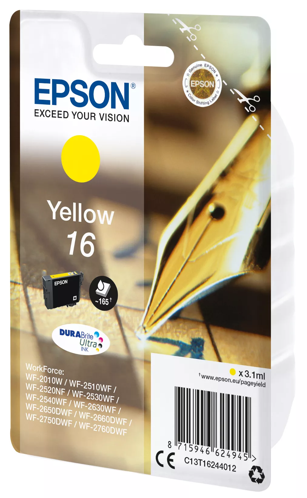 Vente EPSON 16 cartouche dencre jaune capacité standard 3.1ml Epson au meilleur prix - visuel 2
