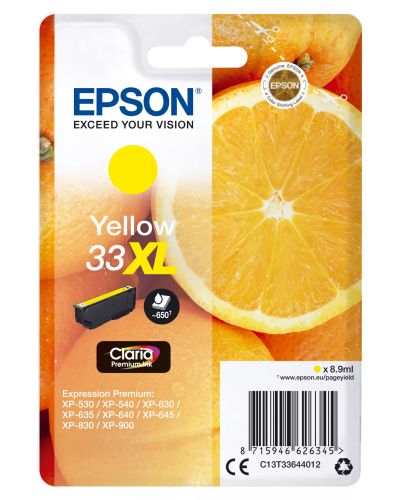 Revendeur officiel EPSON Cartouche Oranges Encre Claria Premium Jaune XL
