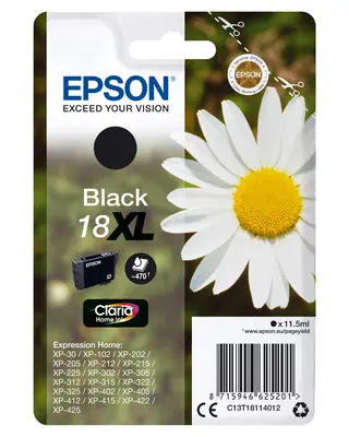Achat EPSON 18XL cartouche encre noir haute capacité 11.5ml 470 - 8715946625218