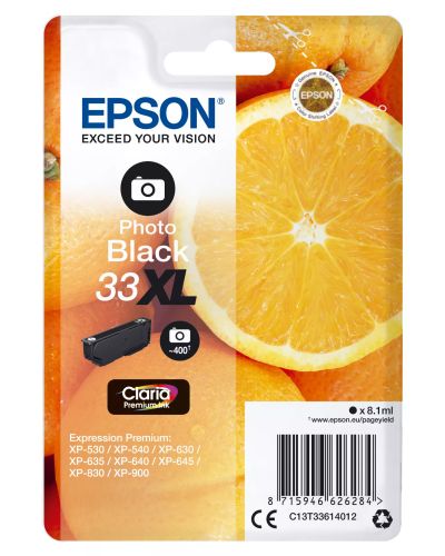 Revendeur officiel EPSON Cartouche Oranges Encre Claria Premium Noir Photo XL