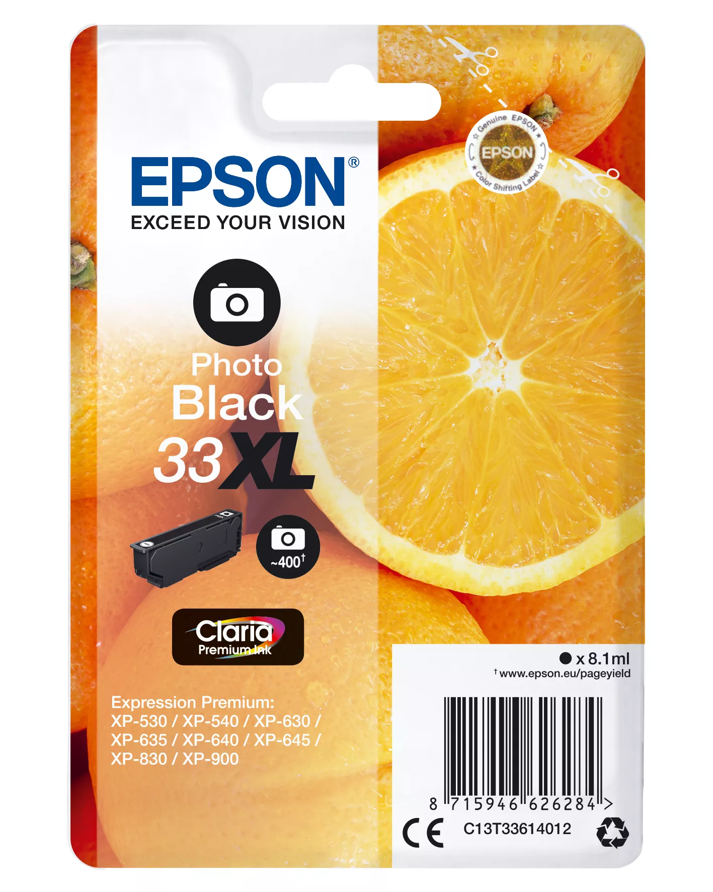 Achat EPSON Cartouche Oranges Encre Claria Premium Noir Photo au meilleur prix