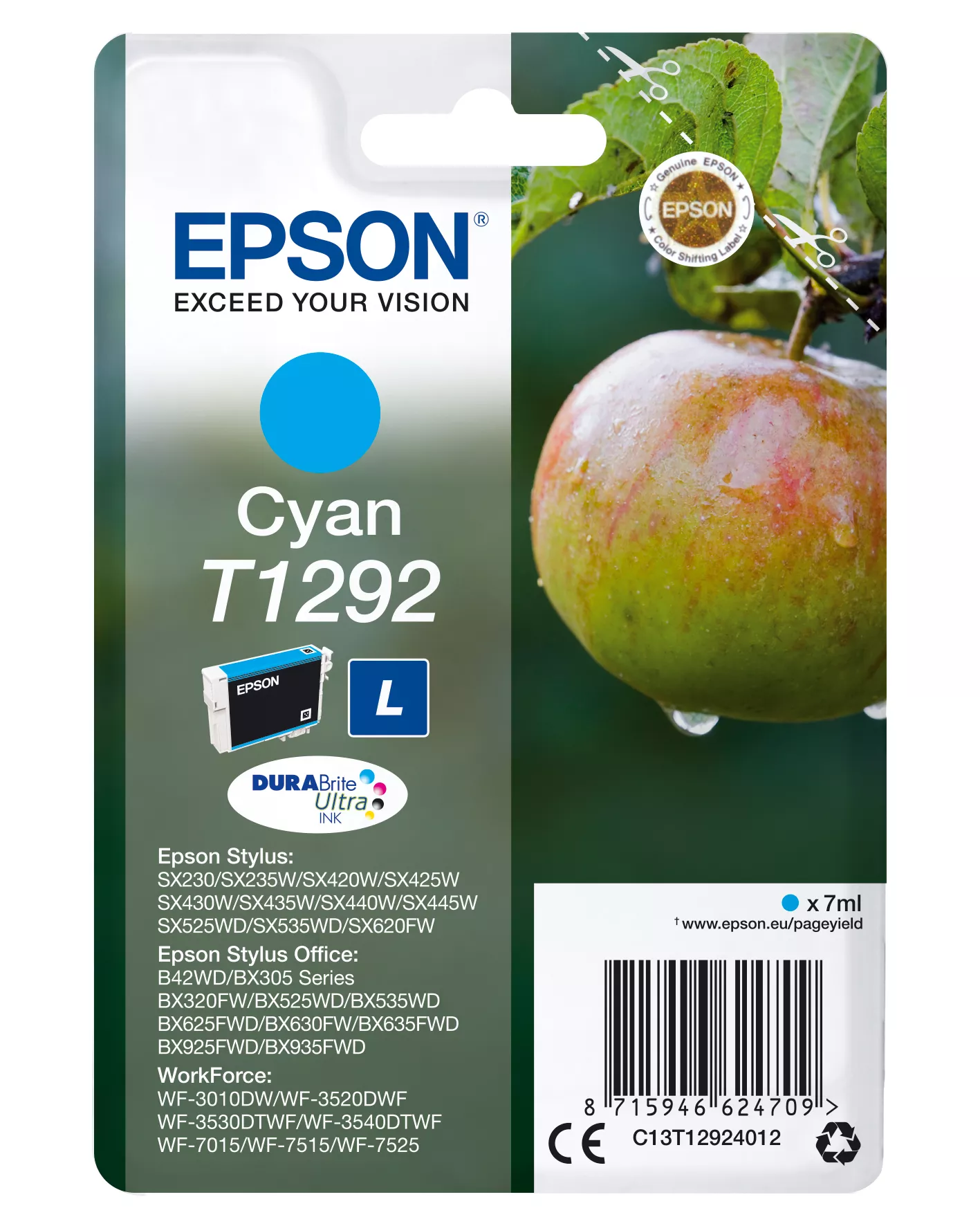 Vente EPSON T1292 cartouche d encre cyan haute capacité 7ml 1 au meilleur prix
