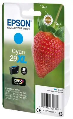 Cartouche "Fraise" 29XL - Encre Claria Home C Epson - visuel 1 - hello RSE - Les encres Epson sont optimisées pour les imprimantes Epson