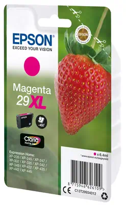 Cartouche "Fraise" 29XL - Encre Claria Home M Epson - visuel 1 - hello RSE - Les encres Epson sont optimisées pour les imprimantes Epson