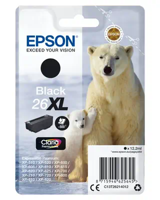 EPSON 4LB 26XL ink cartridge black high capacity Epson - visuel 1 - hello RSE - Réduisez vos coûts d'impression avec les cartouches d'encre haute capacité
