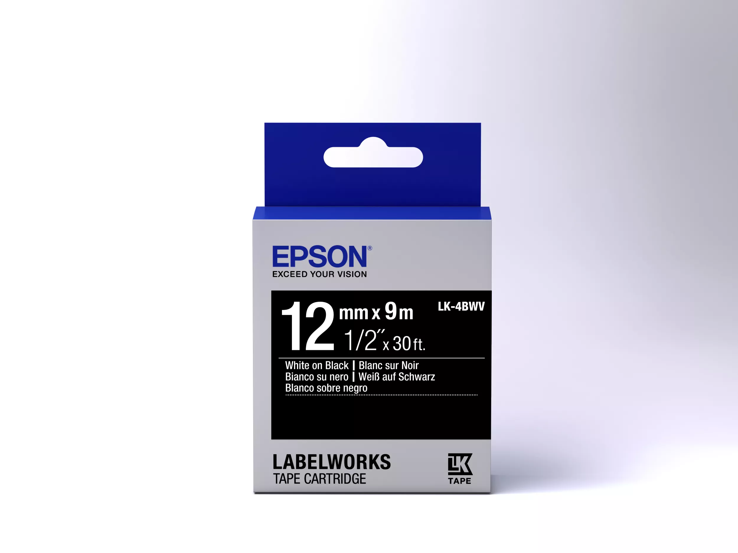 Vente EPSON LK-4BWV Vif Blanc/Noir 12/9 Epson au meilleur prix - visuel 2