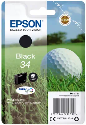 Achat Cartouches d'encre EPSON Singlepack Noir 34 - DURABrite Ultra Encre