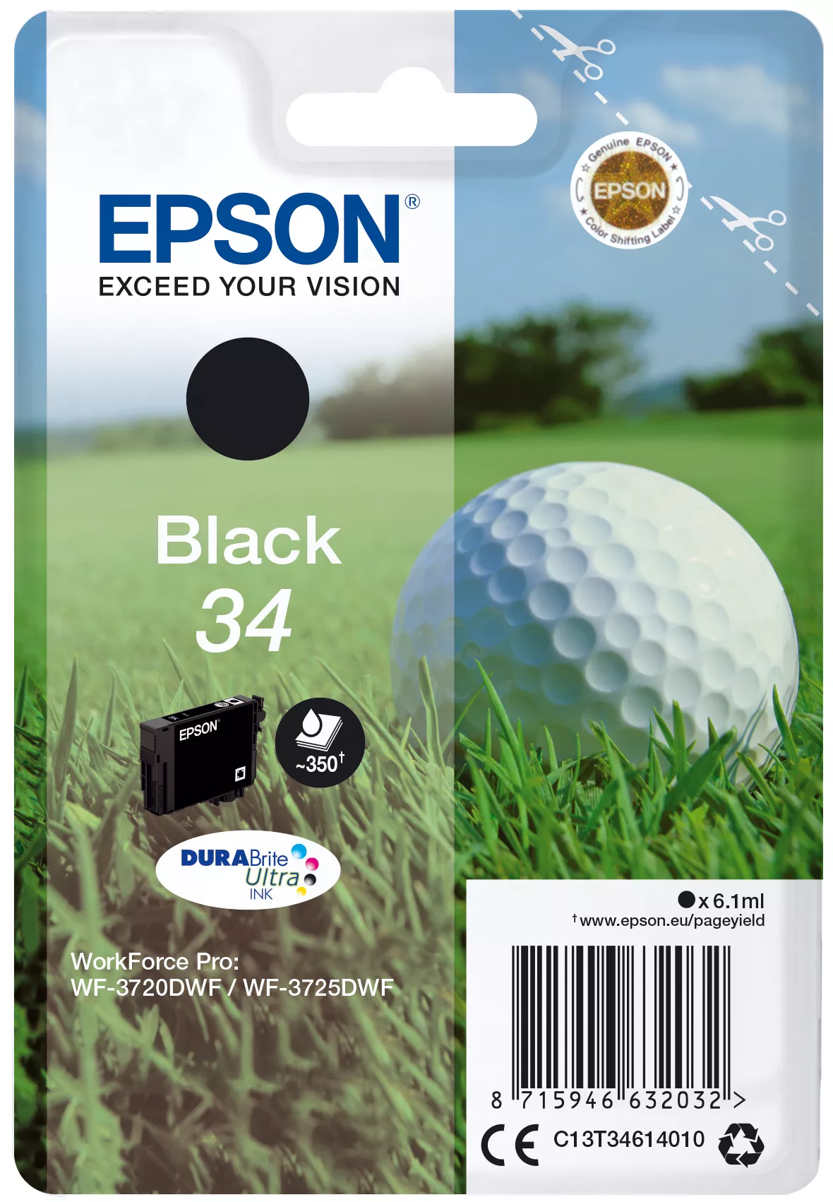 Vente EPSON Singlepack Noir 34 - DURABrite Ultra Encre au meilleur prix