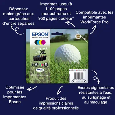 Encre noire DURABrite Ultra Balle de golf 34 - Epson - Cartouches d'encre - visuel 3