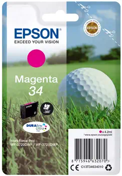 Achat EPSON Singlepack Magenta 34 - DURABrite Ultra Encre - 8715946632070