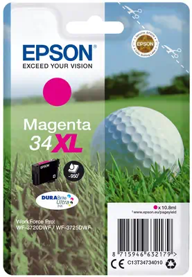 Achat EPSON Singlepack 34XL Magenta DURABrite Encre Ultra (XL et autres produits de la marque Epson