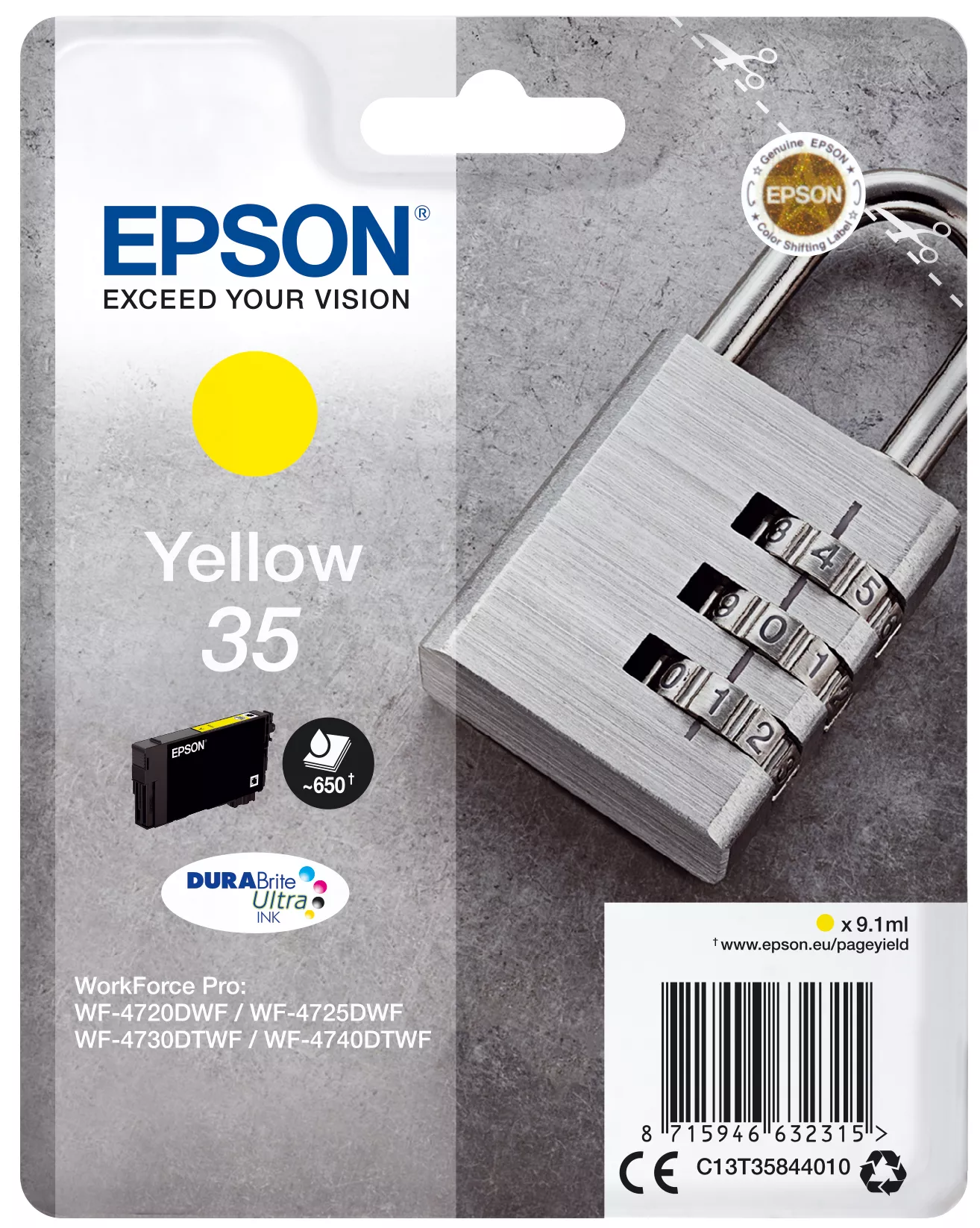 Achat EPSON 35 Ink Yellow 9.1ml Blister au meilleur prix