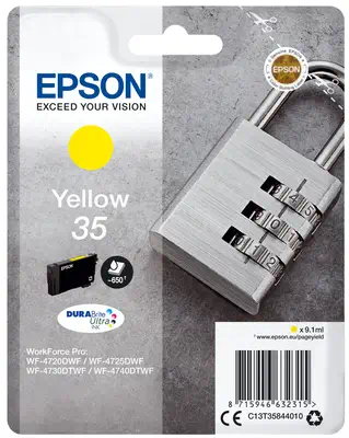Epson Padlock Singlepack Yellow 35 DURABrite Ultra Ink - Cartouches d'encre - visuel 1